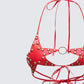 Reign Red Vegan Leather Star Bra