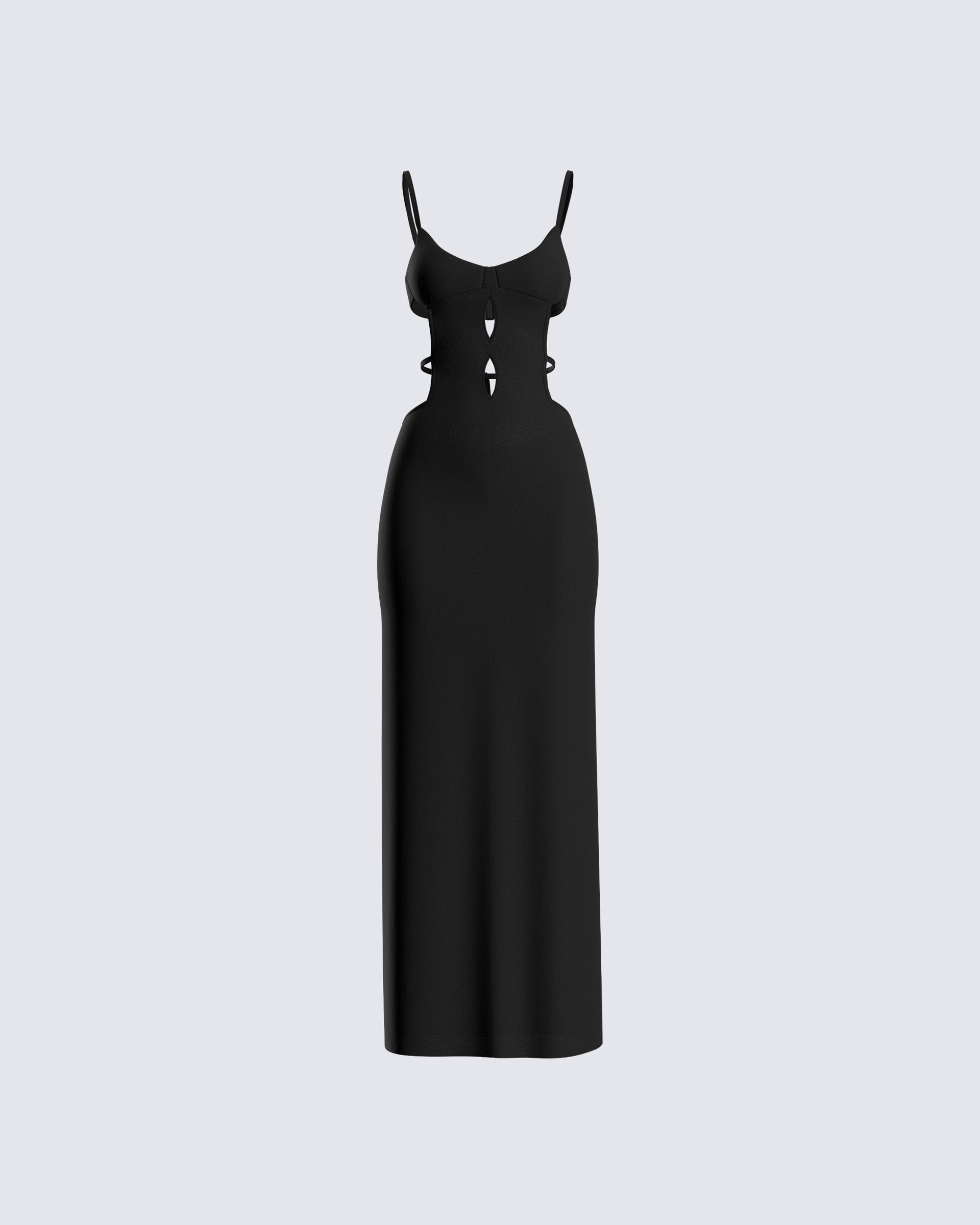 Reinette Black Maxi Dress - Black