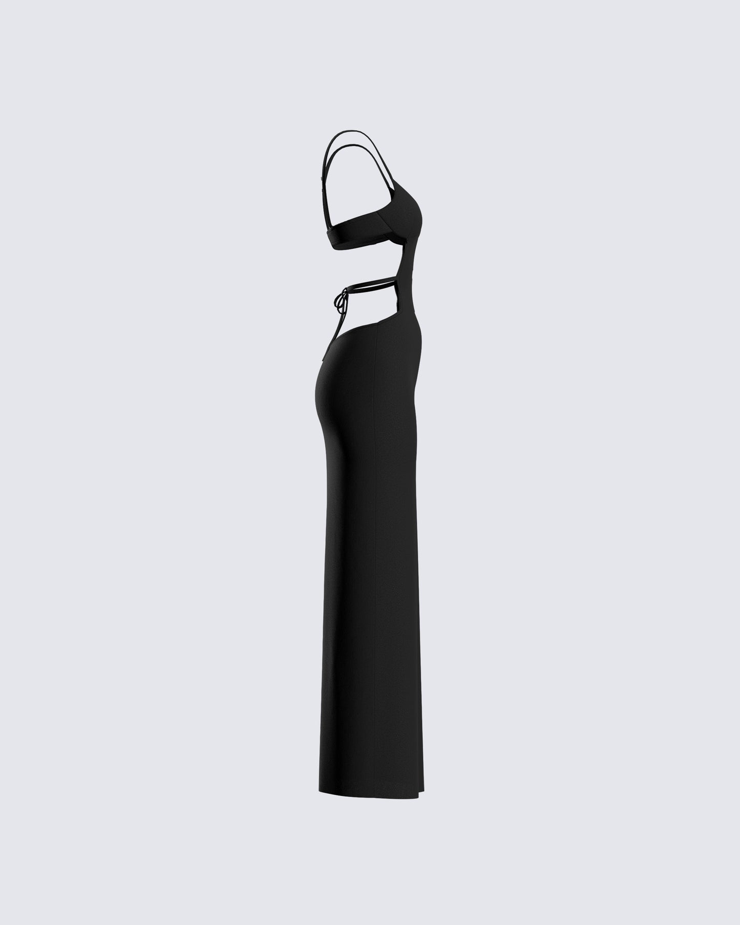 Renata Black Cut Out Maxi Dress