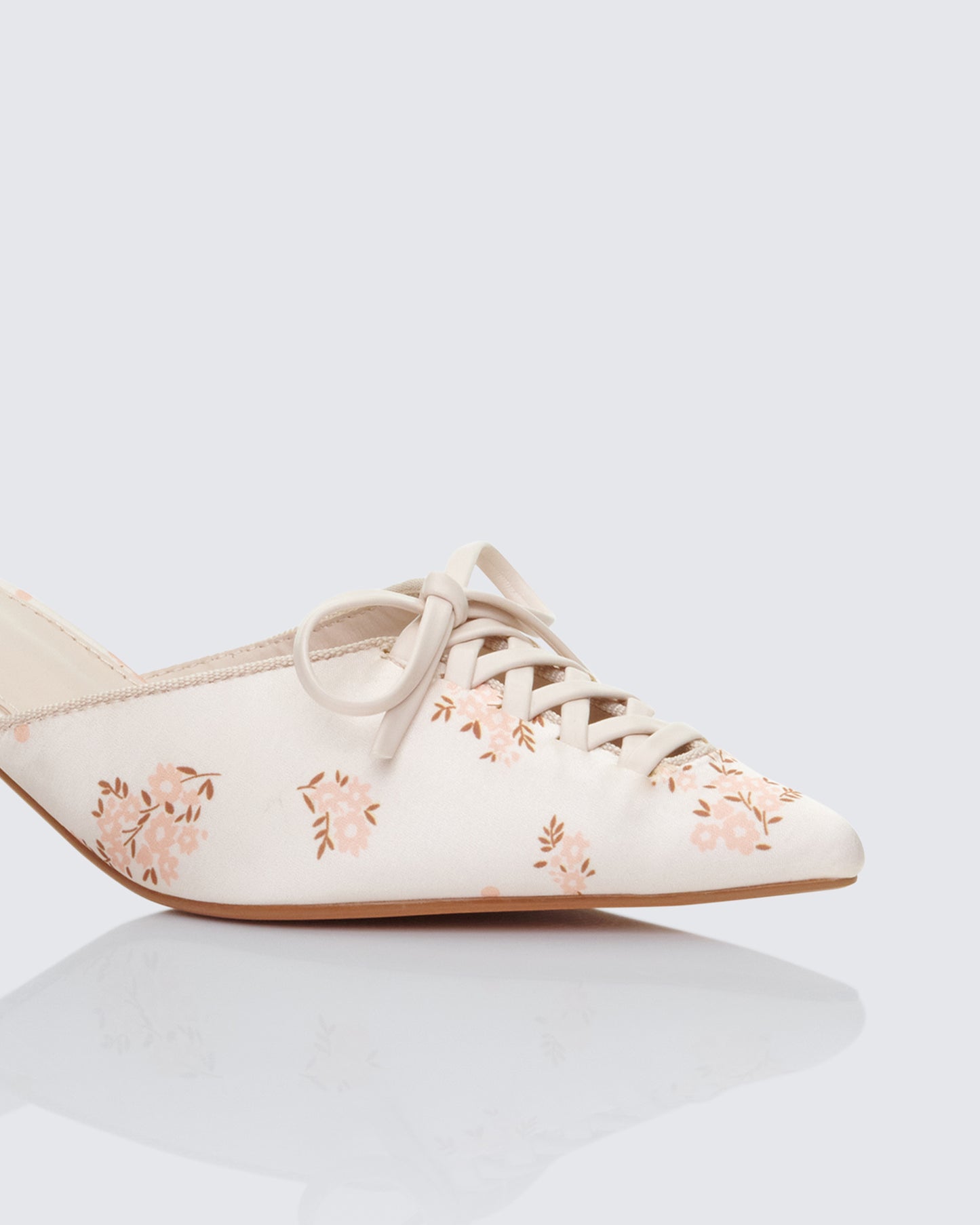 Rhoda Floral Print Kitten Heels