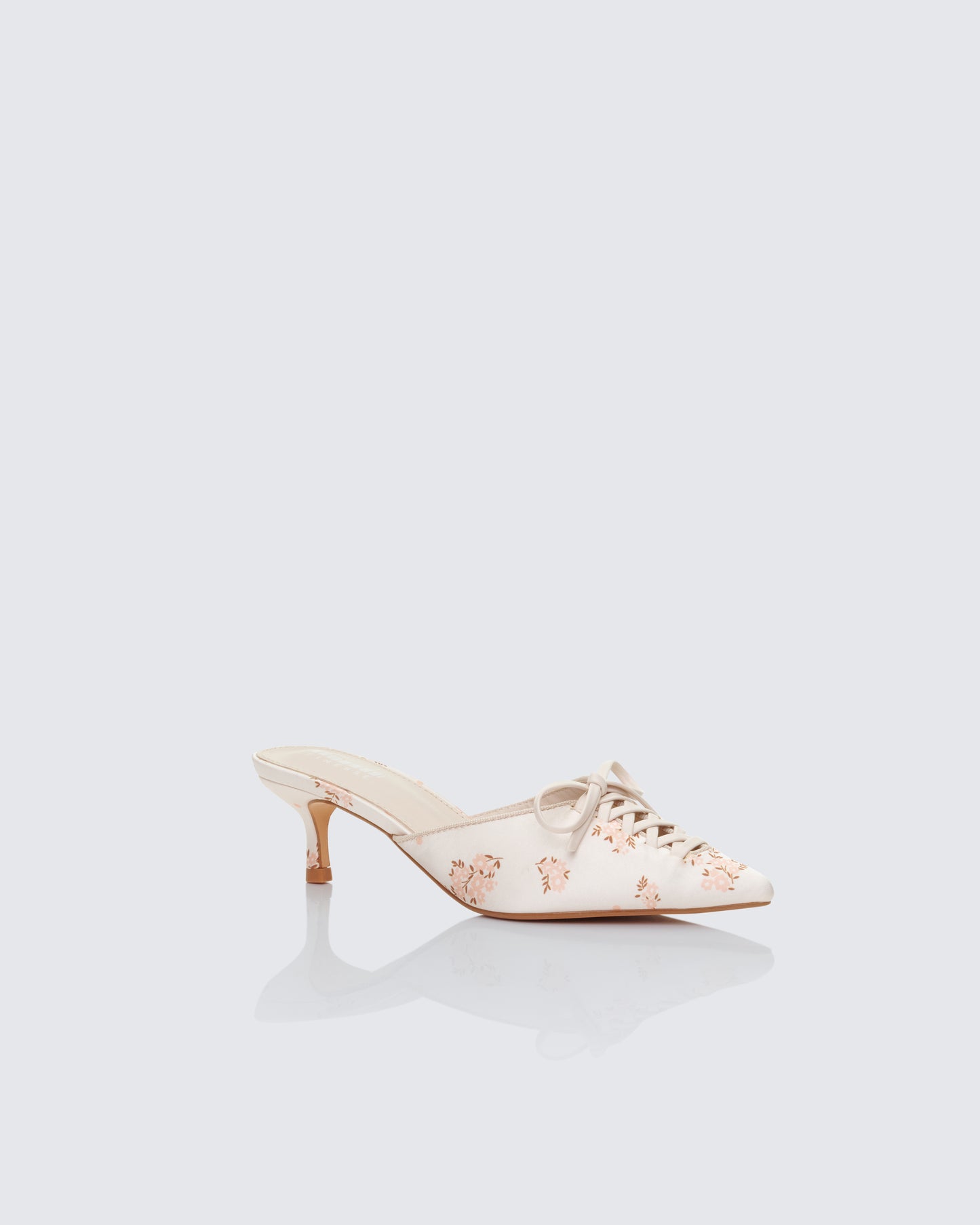 Rhoda Floral Print Kitten Heels