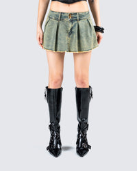 Richelle Washed Denim Mini Skirt
