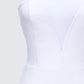Rilena White Vegan Leather Strapless Bodysuit