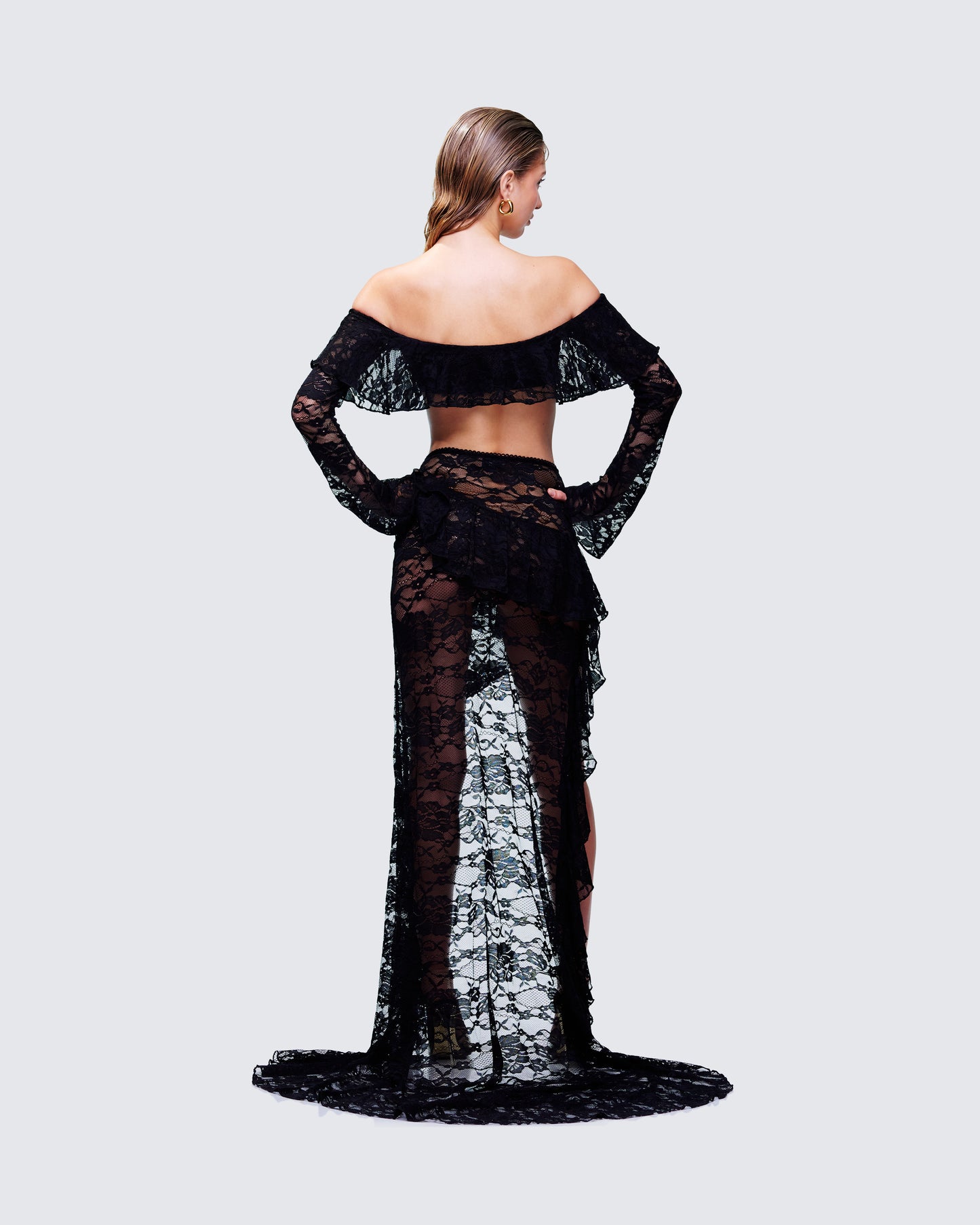 Rina Black Lace Set  