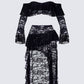 Rina Black Lace Set  