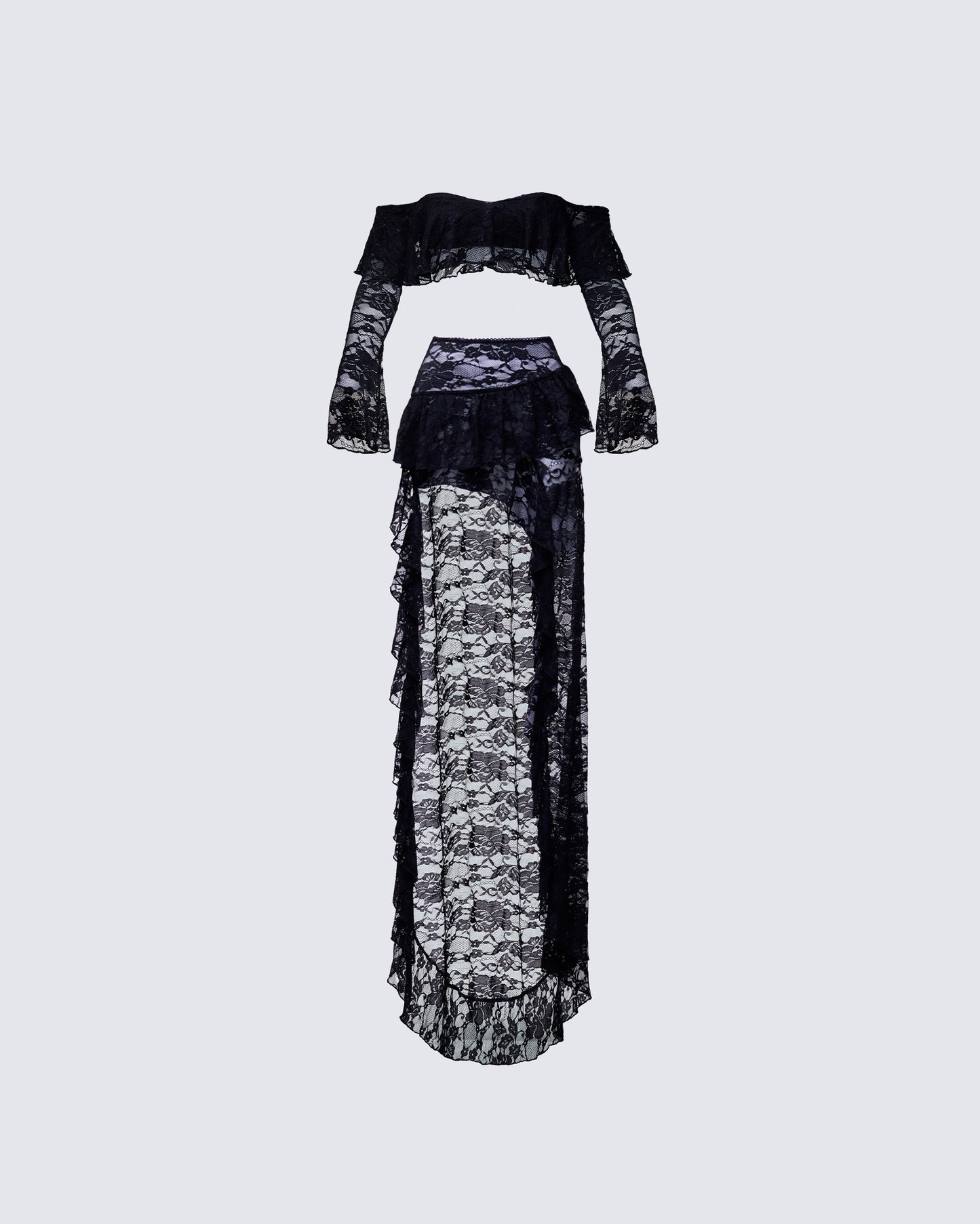 Rina Black Lace Set  