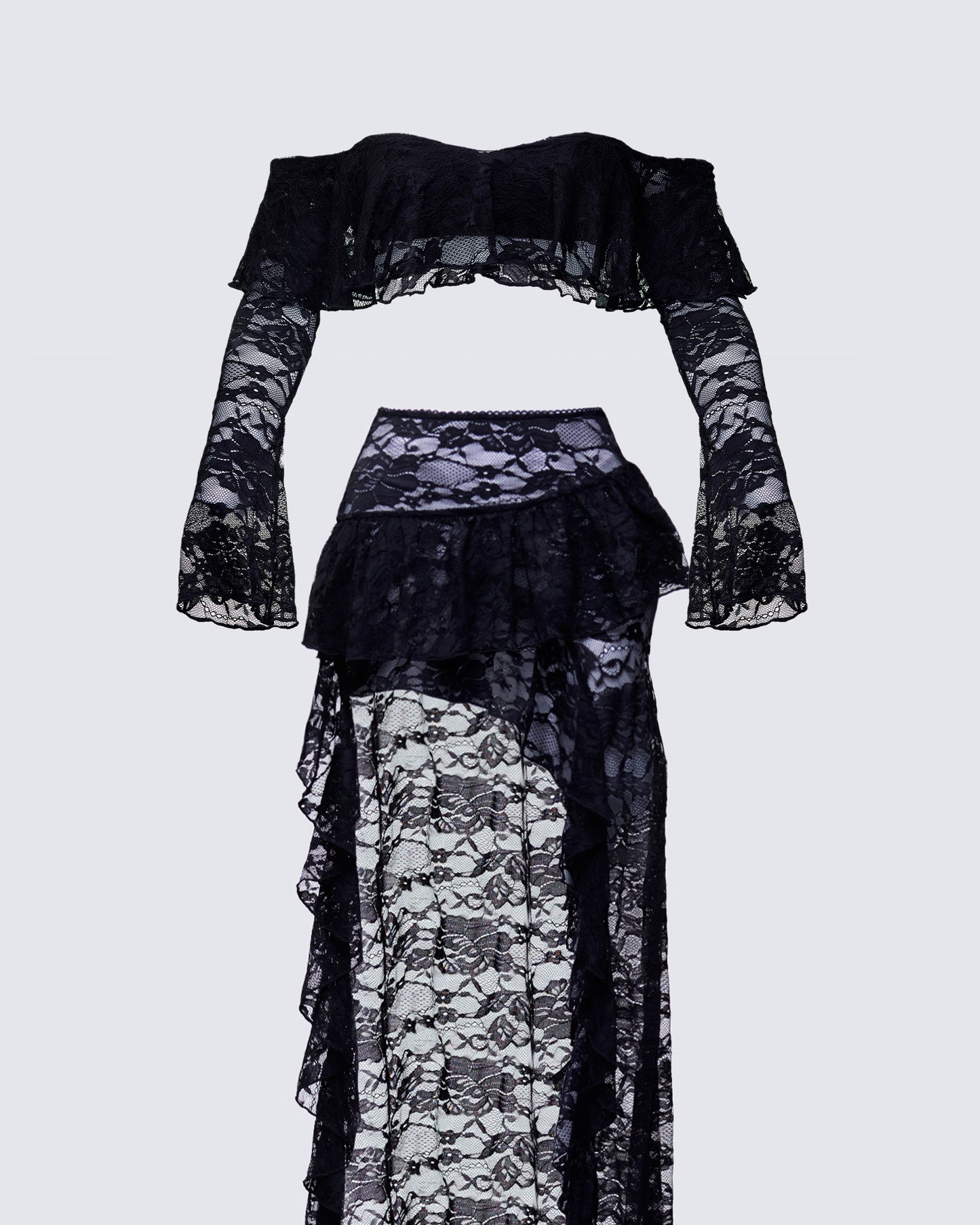 Rina Black Lace Set  