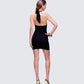 Rinna Black Lace Cut Out Mini Dress