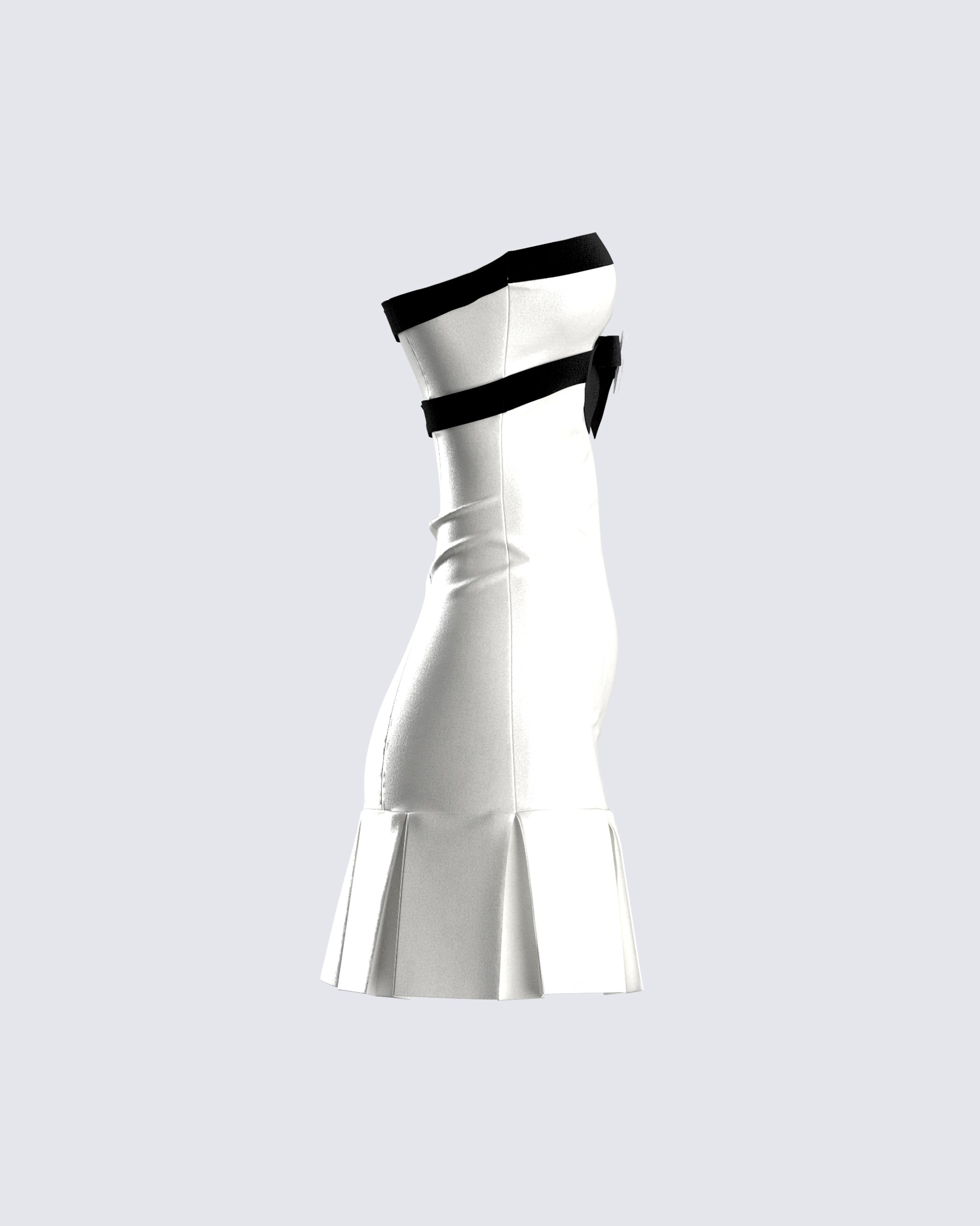 Finesse Roma White Strapless Mini Dress 2x