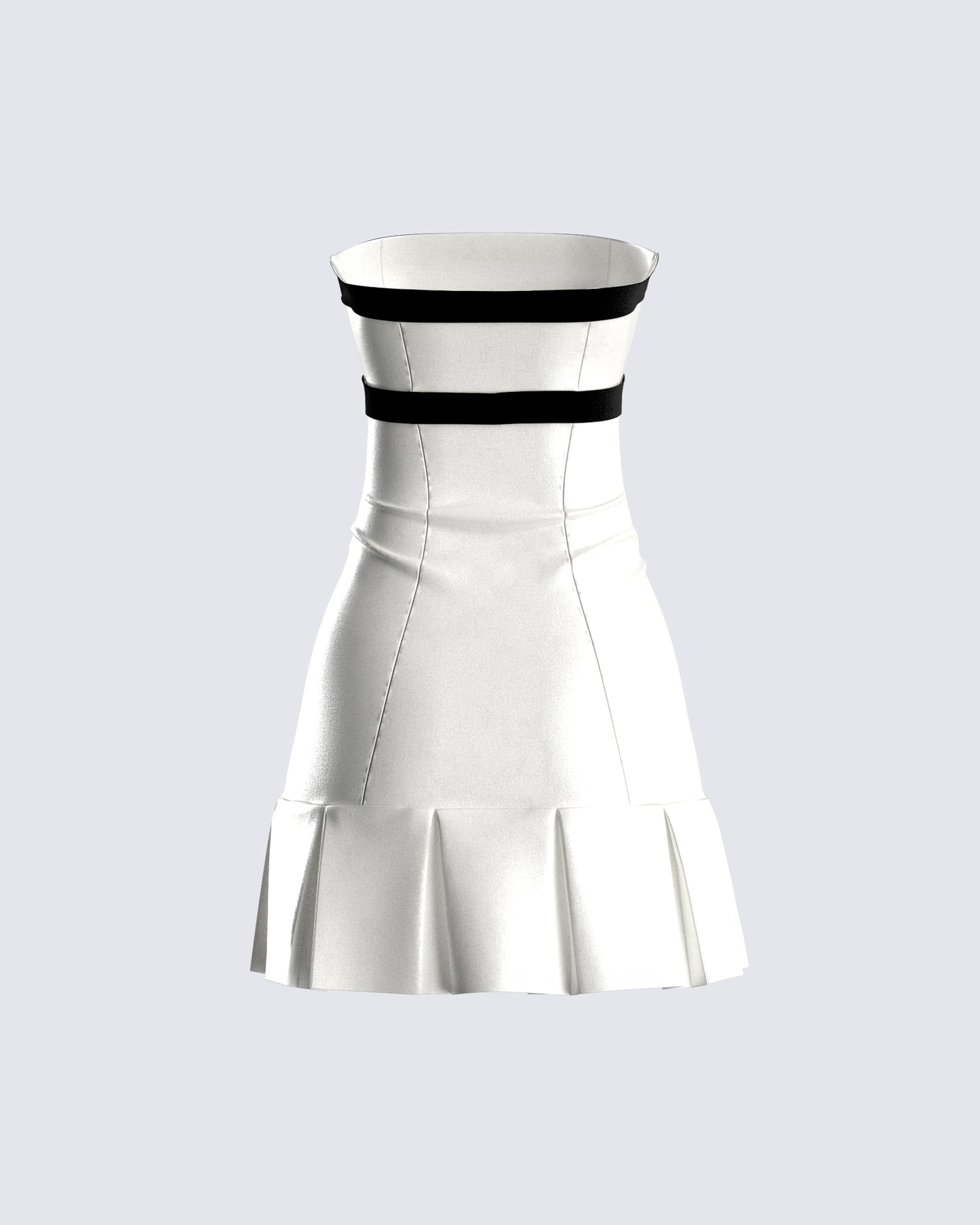 Roma White Strapless Mini Dress