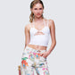 Romina White Button Though Cami Top