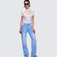 Romona White Lace Cut Out Bodysuit