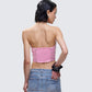 Roselle Pink Rhinestone Corset Top