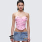 Roselle Pink Rhinestone Corset Top