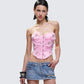Roselle Pink Rhinestone Corset Top