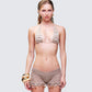 Rosia Stone Crochet Sequin Bikini Top model front