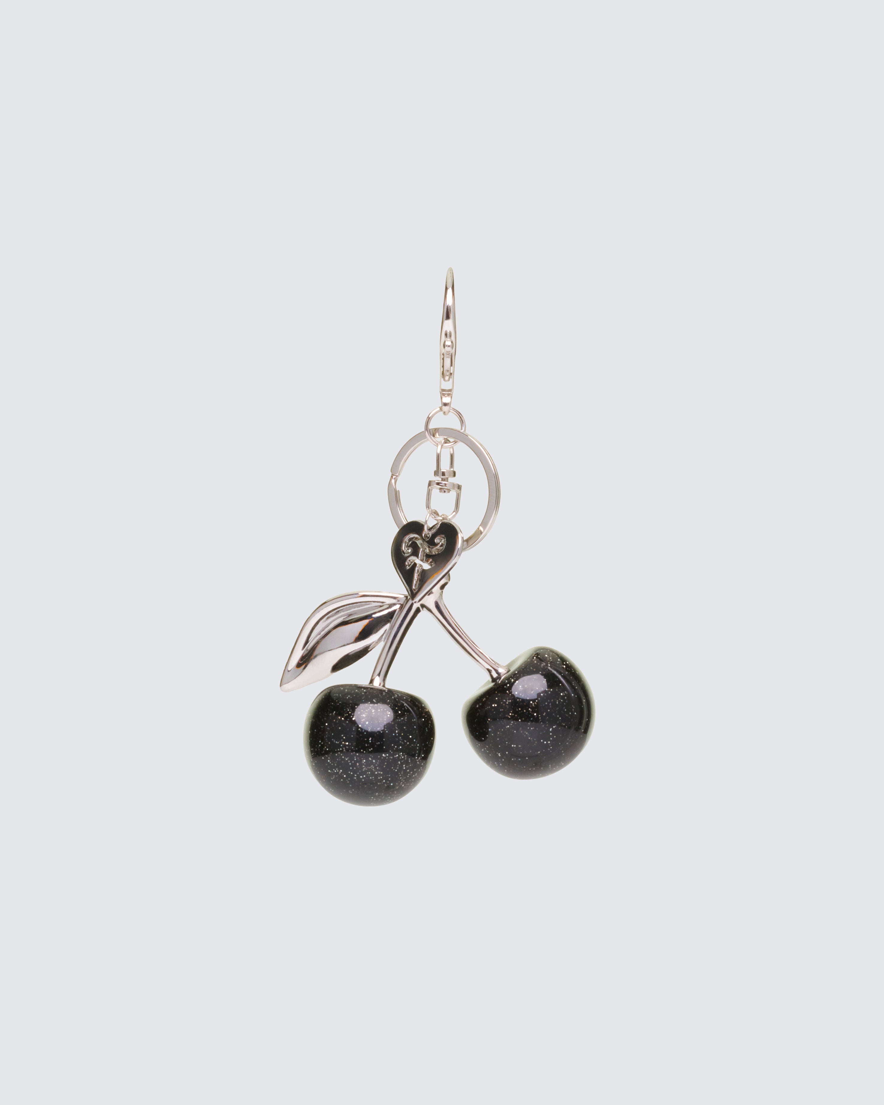 Black Cherry Bag Charm - Glitter Keychain Accessory – FINESSE