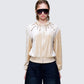 Women's beige jacket front view – FINESSE