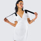 Rupa White Puff Sleeve Mini Dress