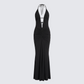 Ravie Black Halterneck Maxi Dress product front