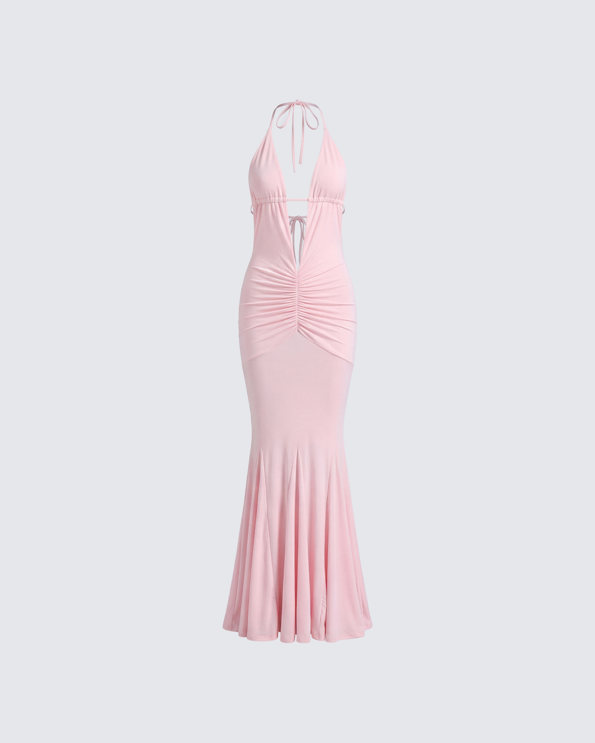 Ravie Pink Halterneck Maxi Dress product front