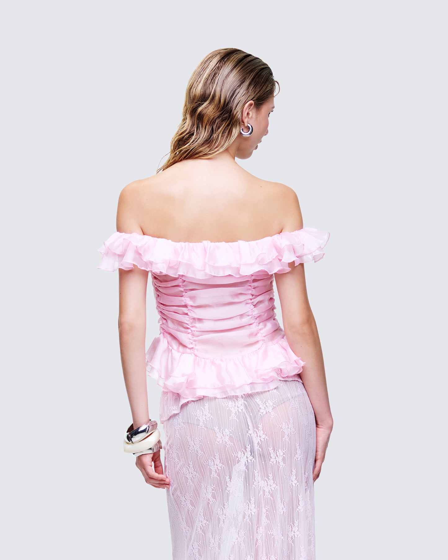 Women's blush top close-up detail – FINESSE