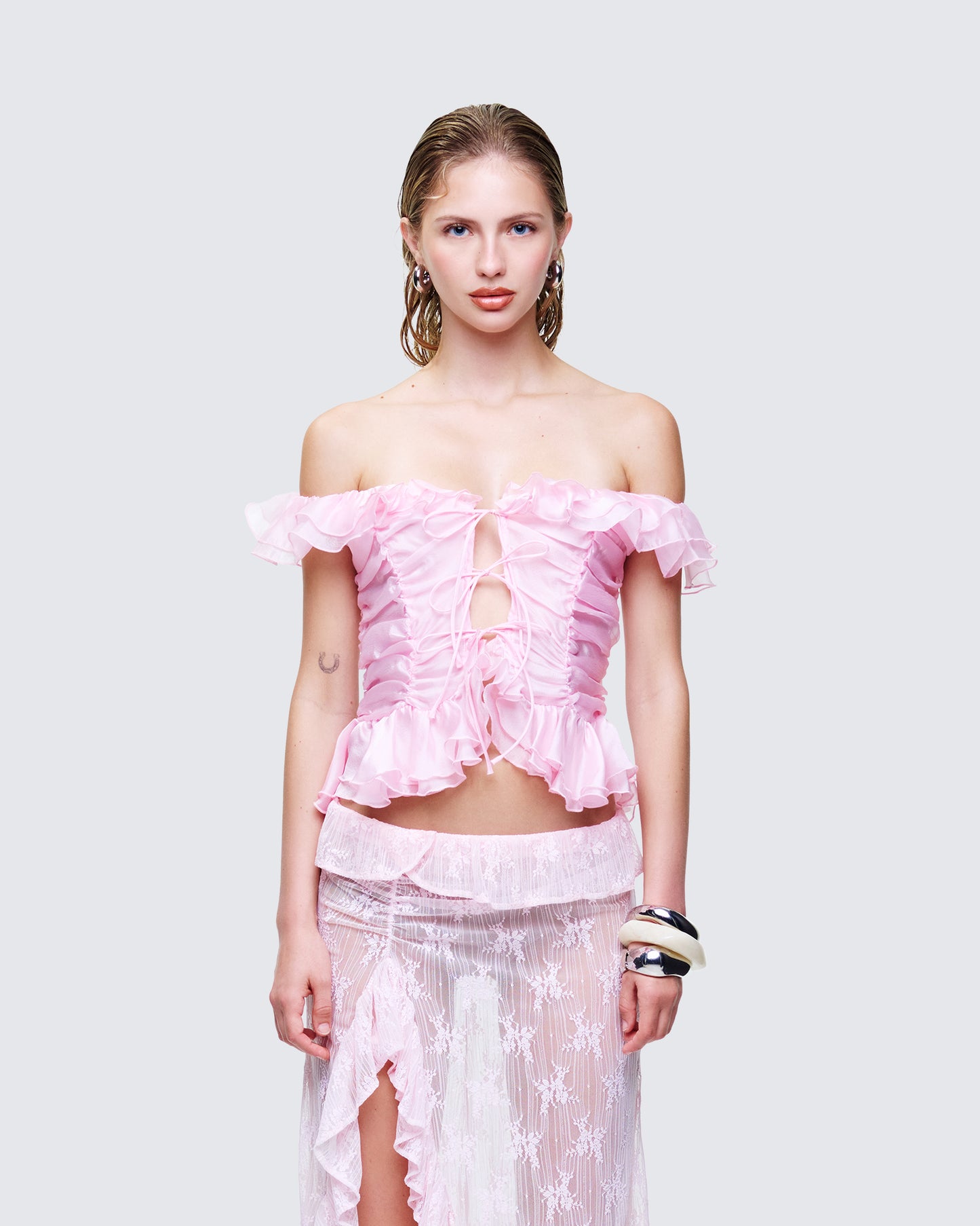 Women's blush top front view – FINESSE