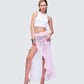 Sabella Blush Sheer Lace Maxi Skirt