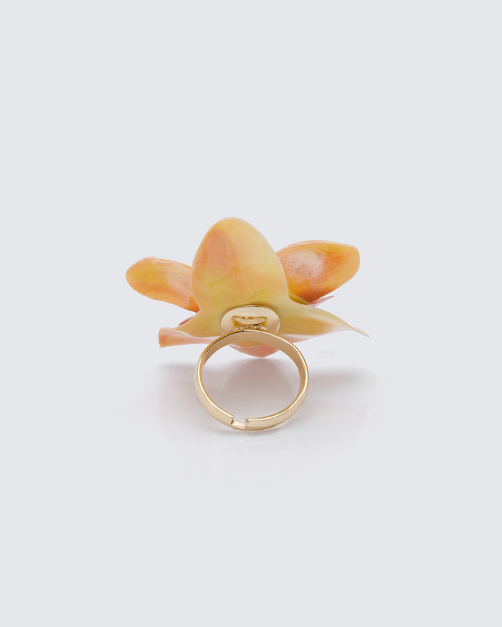 Sabine Amber True Orchid Adjustable Ring