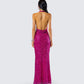 Sabine Purple Sequin Maxi Dress