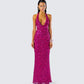 Sabine Purple Sequin Maxi Dress