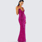 Sabine Purple Sequin Maxi Dress