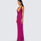 Sabine Purple Sequin Maxi Dress