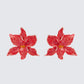 Sabira Red Orchid Earrings
