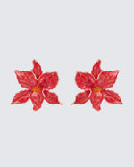 Sabira Red Orchid Earrings product front
