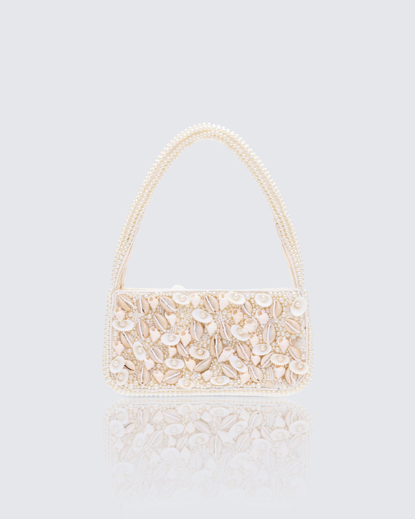 Sadaf Ivory Cowrie Shell Handbag - back view