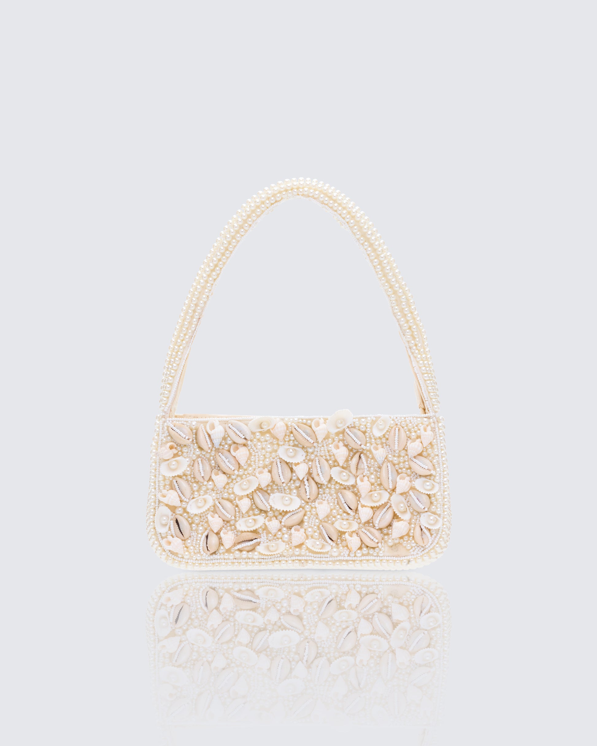 Sadaf Ivory Cowrie Shell Handbag product front