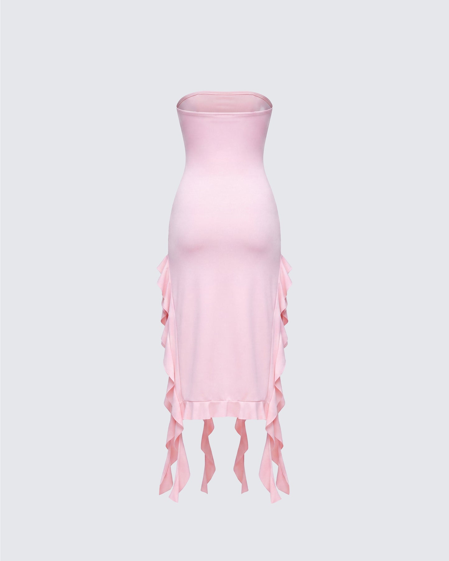 Sadira Pink Strapless Ruffle Dress