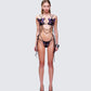 Saffy Butterfly Applique Bikini model front