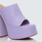 Saige Lilac Open Toe Platform Sandal