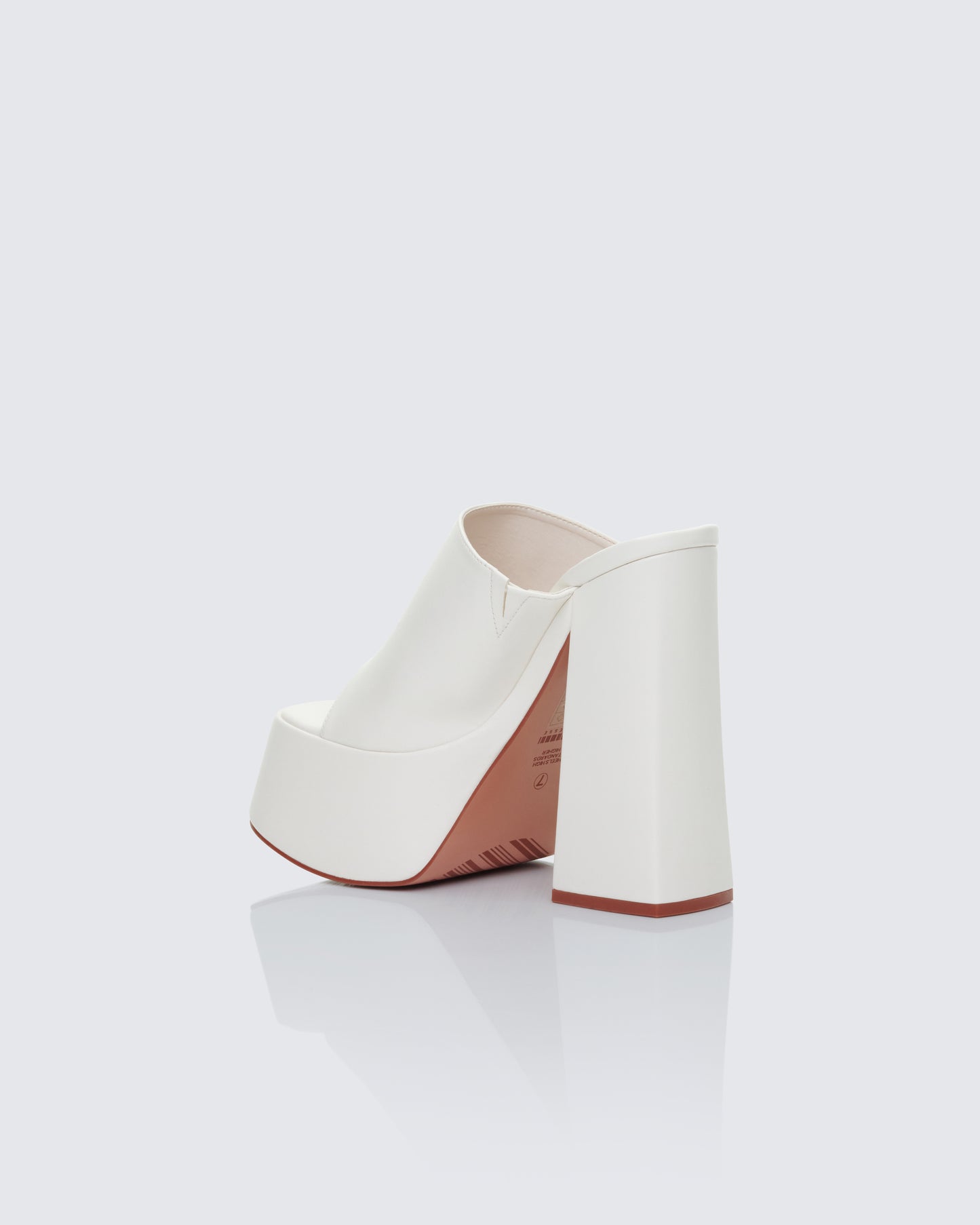 Saige White Open Toe Platform Sandal