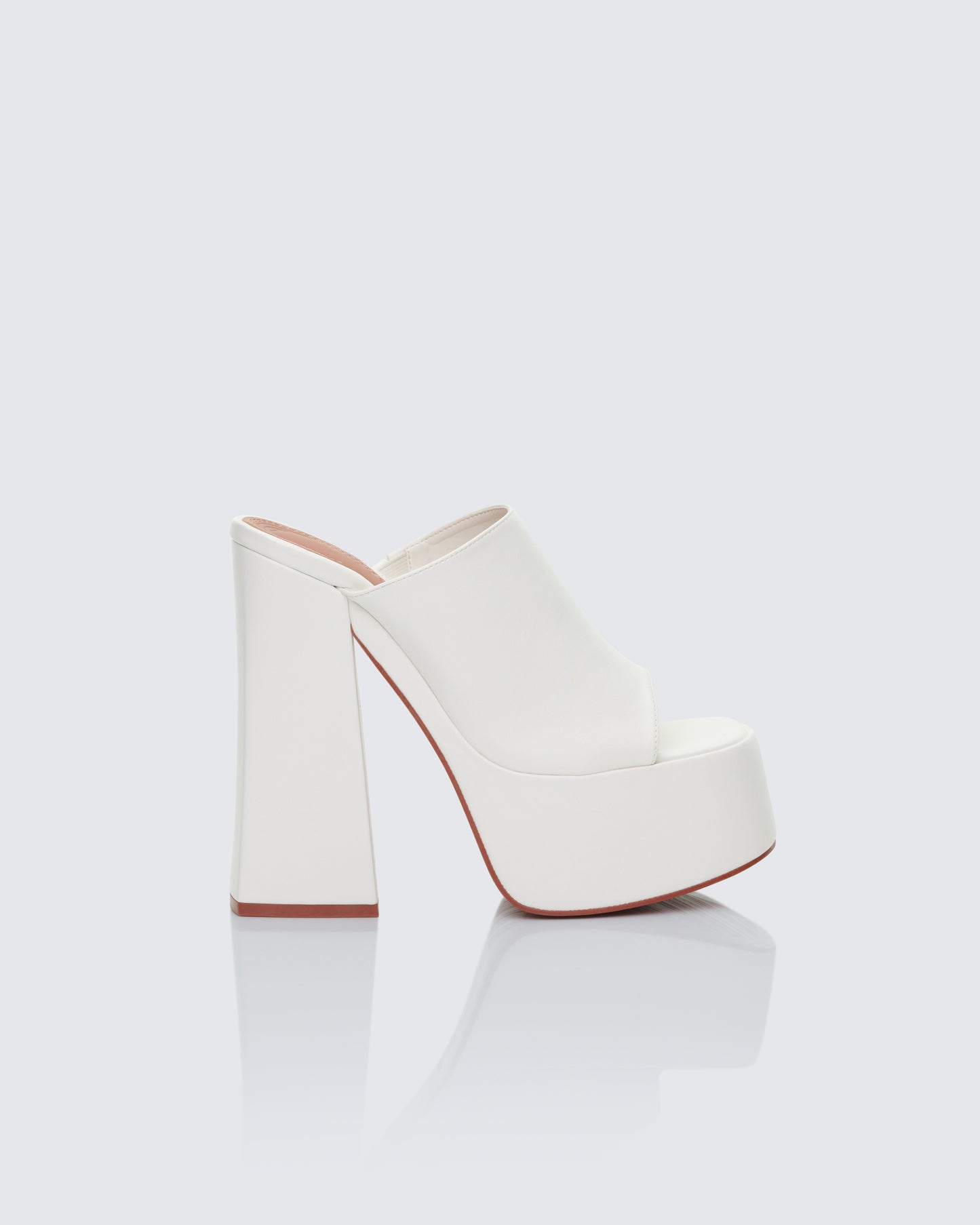 Saige White Open Toe Platform Sandal
