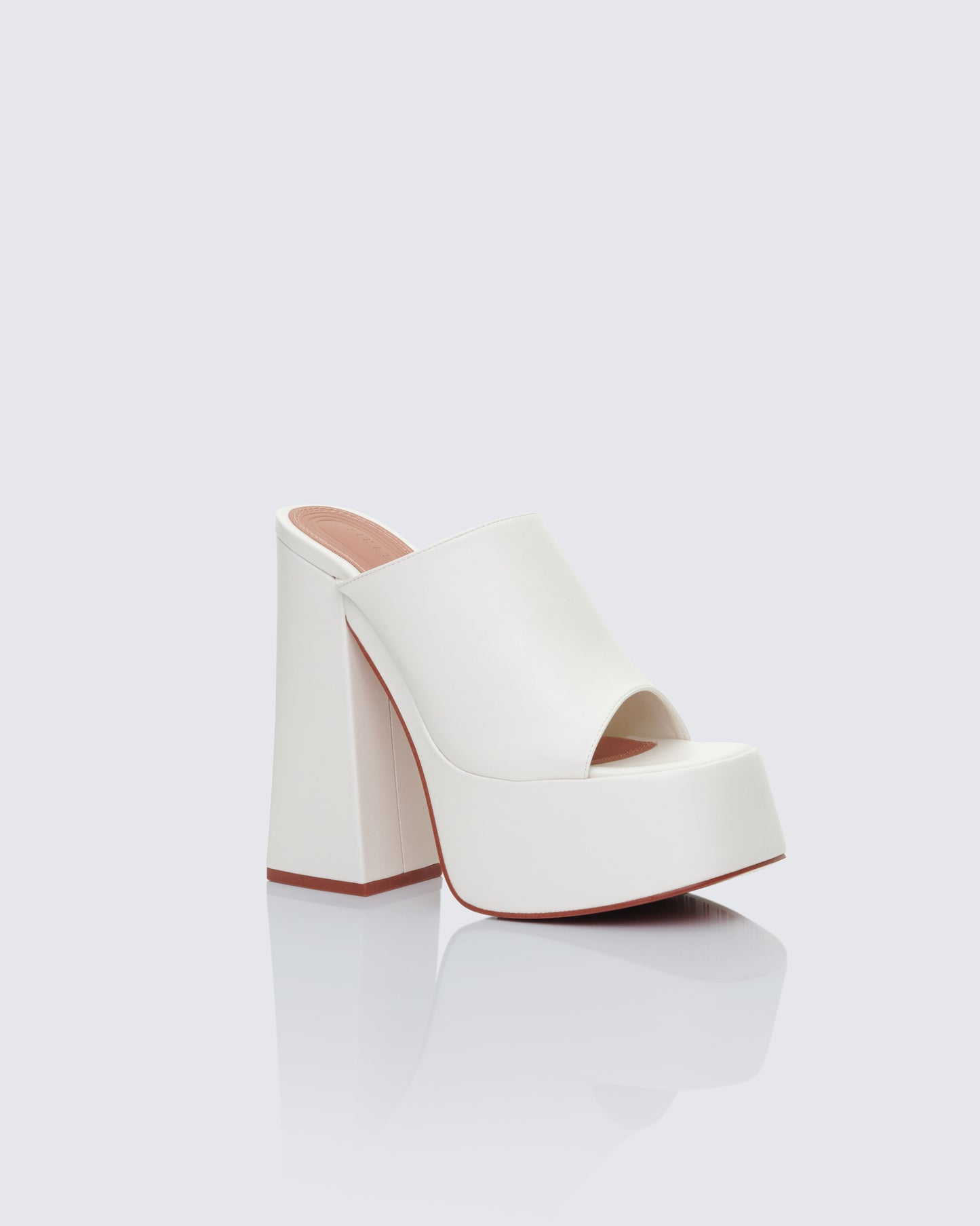 Saige White Open Toe Platform Sandal
