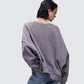 Salima Grey Oversized Sweater