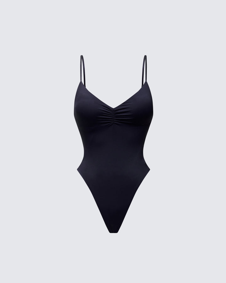 Salina Black Moulded Bust Bodysuit product front