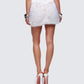 Salina Cream Faux Fur Mini Skirt