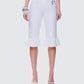 Salome White Stripe Capri Pant