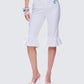 Salome White Stripe Capri Pant