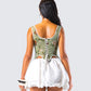 Samara Green Floral Jacquard Corset Top