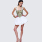 Samara Green Floral Jacquard Corset Top